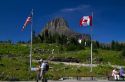 Reynolds Mountain at Logan Pass located along the Continental Divide in Glacier National Park, Montana, USA.