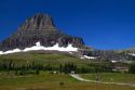 Reynolds Mountain at Logan Pass located along the Continental Divide in Glacier National Park, Montana, USA.