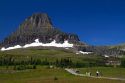 Reynolds Mountain at Logan Pass located along the Continental Divide in Glacier National Park, Montana, USA.