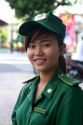 Female volunteer youth police in uniform at Ho Chi Minh City, Vietnam.