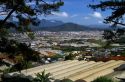 View of greenhouses used to grow plants and vegetables for domestic and export consumption in the Da Lat basin, Vietnam.