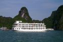 Tour boats in Ha Long Bay, Vietnam.