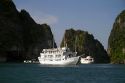 Tour boats in Ha Long Bay, Vietnam.