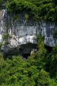 Limestone cave entrance in Ha Long Bay, Vietnam.