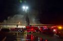 Firefighters respond to a four alarm fire in Boise, Idaho, USA.