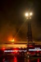 Firefighters respond to a four alarm fire in Boise, Idaho, USA.
