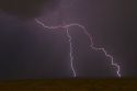 Lightning strike in the sky above Boise, Idaho, USA.