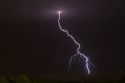 Lightning strike in the sky above Boise, Idaho, USA.