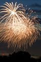 Fourth of July fireworks display in Boise, Idaho, USA.