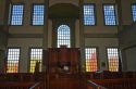 Interior of the Rockingham Meeting House in Rockingham, Vermont, USA.