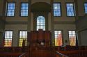 Interior of the Rockingham Meeting House in Rockingham, Vermont, USA.