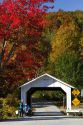 Fuller Covered Bridge crossing the Black Falls Brook in Montgomery, Vermont, USA.