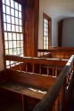 Interior of the Rockingham Meeting House in Rockingham, Vermont, USA.