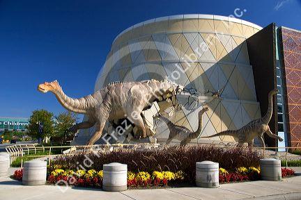 Dinosaur building at The Children's Museum of Indianapolis, Indiana.
