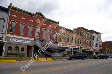 Main street of Rockville, Indiana.