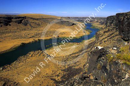 The Snake River Canyon and the Snake River in Idaho.
