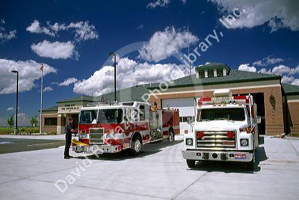 Modern suburban fire station in Boise, Idaho.