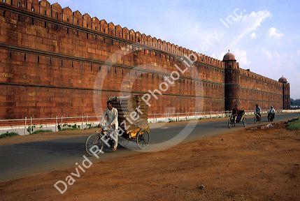 Red Fort in Old Delhi, India.
