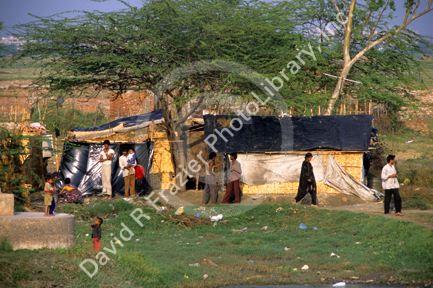 Shanty housing in Delhi, India.