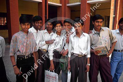 Indian high school boys, Delhi, India.