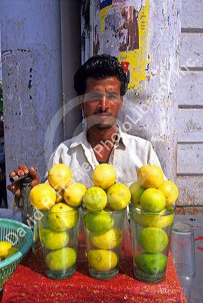 A street vendor in India.