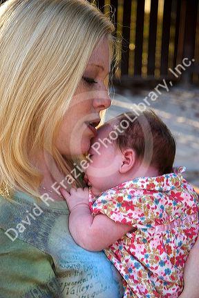 Mother and her newborn baby girl.