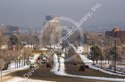 Downtown Boise, Idaho in winter.
