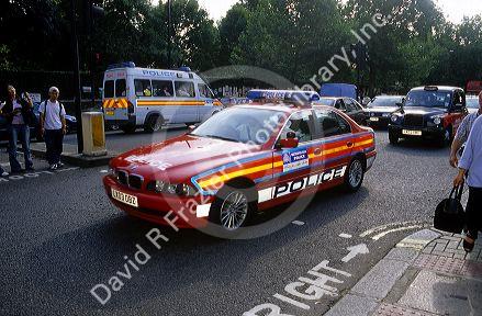 BMW police car in London, England.