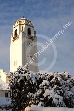 The Boise Train Depot in winter, Boise, Idaho.