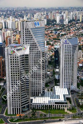 Aerial view of high rise buildings in Sao Paulo, Brazil.
