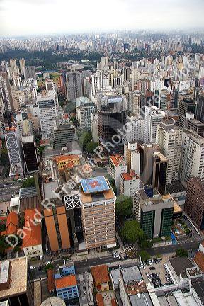 Aerial view of Sao Paulo, Brazil.