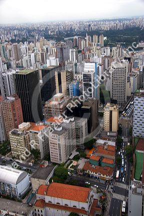 Aerial view of Sao Paulo, Brazil.