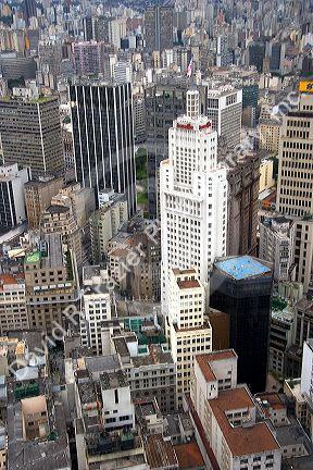 Aerial view of high rise buildings in Sao Paulo, Brazil.