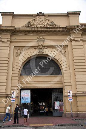 The entrance to the Municipal Market in Sao Paulo, Brazil.