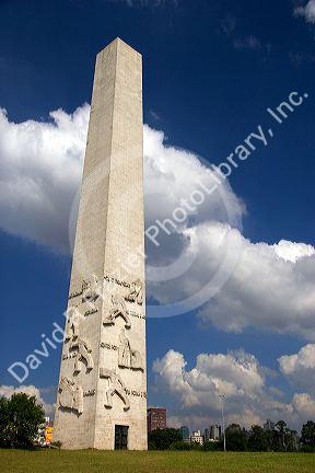 This Oblisk is a monument to the Tenentes Revolt  1932 in Sao Paulo, Brazil.