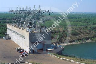 Falcon Power Plant dam on the Rio Grande River between Texas and Mexico.