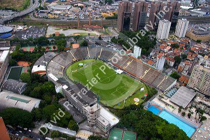 Aerial view of  Est‡dio Parque Ant‡rtica in Sao Paulo, Brazil.