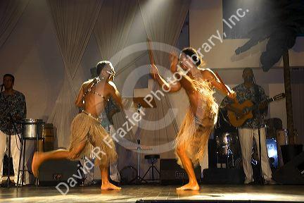 Male dancers from a Samba school perform at a nightclub in Sao Paulo, Brazil.