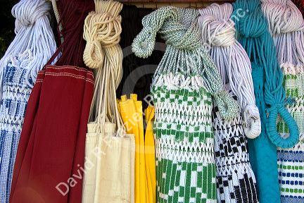 Hammocks for sale at a market in Manaus, Brazil.