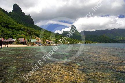 Kaveka hotel and lagoon on the island of Moorea.