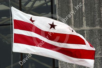 The state flag of the District of Columbia in Washington, D.C.