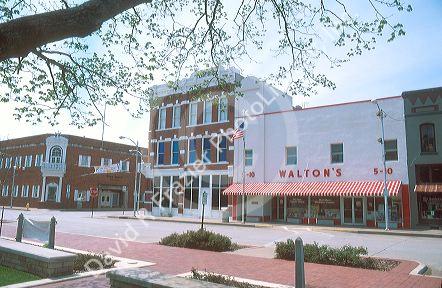 Walton's store front, the first Wal-Mart in Bentonville, Arkansas.