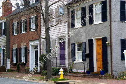 Historic buildings at Alexandria, Virginia.
