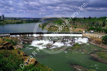 The Missouri River at Great Falls, Montana.