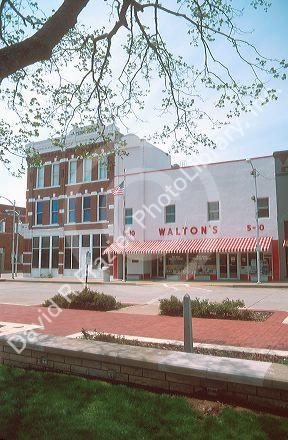 Walton's store front, the first Wal-Mart in Bentonville, Arkansas.