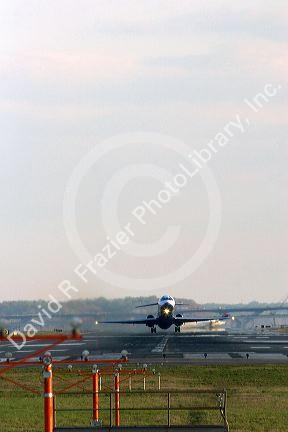 Airliner at take off from Washington Reagan airport.