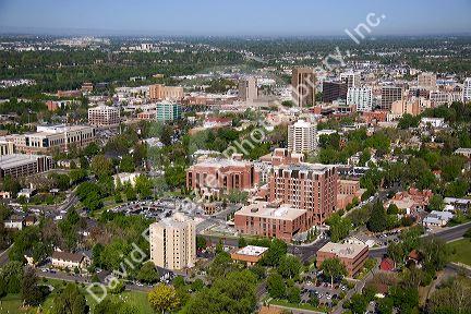 Aerial view of downtown Boise, Idaho.