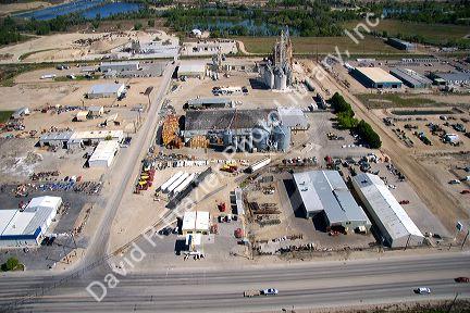 Aerial view of the Simplot potato processing plant in Caldwell, Idaho.