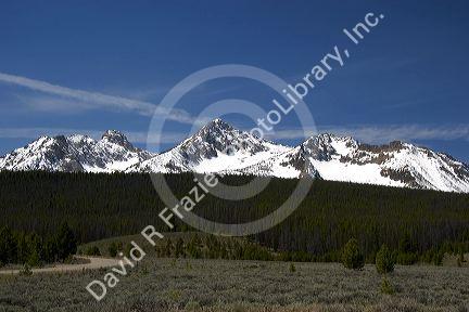 Sawtooth Mountain range in Idaho.
