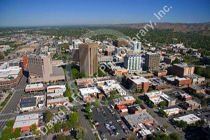 Aerial view of downtown Boise, Idaho.